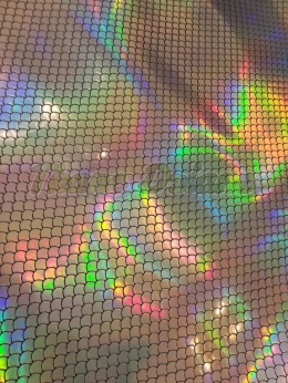 EKO SKÓRA HOLOGRAM ŁUSKA SREBRNA PU 1m