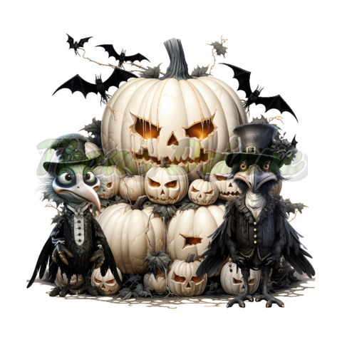 PANEL DRUKOWANY DWA PTAKSTRACHY I BIAŁE DYNIE - HALLOWEEN STORY NR 9 PANEL DRUKOWANY DWA PTAKSTRACHY I BIAŁE DYNIE - HALLOWEEN STORY NR 9