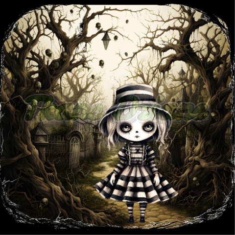 PANEL DRUKOWANY DZIEWCZYNKA W PASIASTEJ SUKIENCE - HALLOWEEN STORY NR 12 PANEL DRUKOWANY DZIEWCZYNKA W PASIASTEJ SUKIENCE - HALLOWEEN STORY NR 12