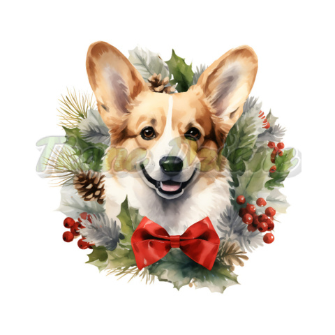 PANEL DRUKOWANY ŚWIĄTECZNE PSY WIENIEC- CORGI TŁO BIAŁE NR 25 PANEL DRUKOWANY ŚWIĄTECZNE PSY WIENIEC- CORGI TŁO BIAŁE NR 25
