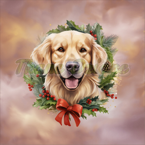 PANEL DRUKOWANY ŚWIĄTECZNE PSY WIENIEC- GOLDEN RETRIVER TŁO ZŁR NR 12 PANEL DRUKOWANY ŚWIĄTECZNE PSY WIENIEC- GOLDEN RETRIVER TŁO ZŁR NR 12