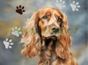 PANEL DRUKOWANY COCKER SPANIEL ŁAPKI TŁO MIK3 NR 5