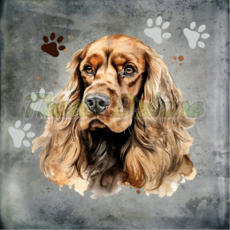 PANEL DRUKOWANY COCKER SPANIEL ŁAPKI TŁO PSZ NR 7