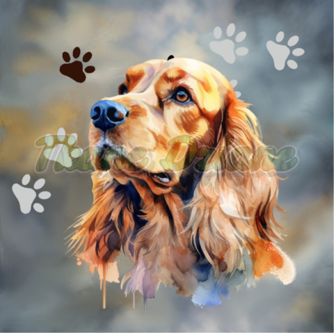 PANEL DRUKOWANY COCKER SPANIEL ŁAPKI TŁO MIK3 NR 4 PANEL DRUKOWANY COCKER SPANIEL ŁAPKI TŁO MIK3 NR 4