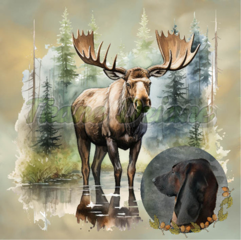 PANEL DRUKOWANY ŁOŚ I DRAKA - HUNTING TŁO ZŁ NR 7 PANEL DRUKOWANY ŁOŚ I DRAKA - HUNTING TŁO ZŁ NR 7