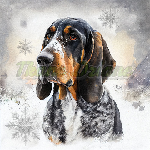 PANEL DRUKOWANY BLUETICK COONHOUND - ŚWIĄTECZNE PSY NR 3 PANEL DRUKOWANY BLUETICK COONHOUND - ŚWIĄTECZNE PSY NR 3