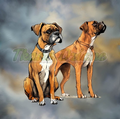 PANEL DRUKOWANY DWA BOKSERY TŁO MIK3 NR 7