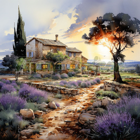 PANEL DRUKOWANY LAWENDA W PROWANSJI NR 12