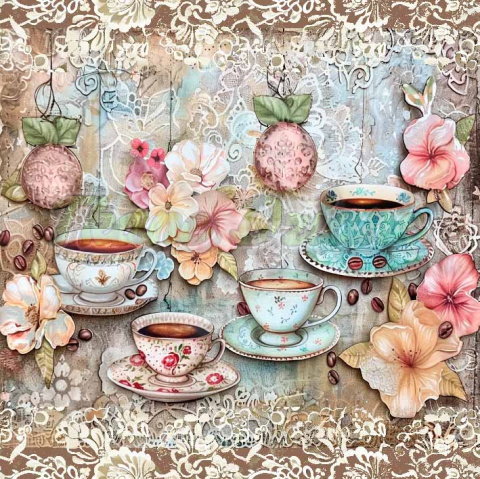 PANEL DRUKOWANY VICTORIAN PARTY CAFFEE / TEA CUP NR 3 PANEL DRUKOWANY VICTORIAN PARTY CAFFEE / TEA CUP NR 3