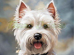 PANEL DRUKOWANY WEST HIGHLAND WHITE TERRIER TŁO MIK3 NR 5