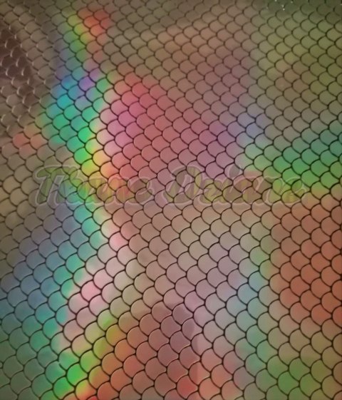 Ekoskóra HOLOGRAM ŁUSKA STARE ZŁOTO PU 1m Ekoskóra HOLOGRAM ŁUSKA STARE ZŁOTO PU 1m