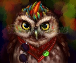 PANEL POLIESTER WODOODPORNY SOWA IROKEZ 30 X 30 cm