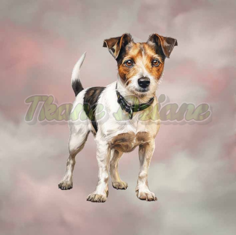 PANEL DRUKOWANY JACK RUSSEL TŁO BABY PINK NR 4 PANEL DRUKOWANY JACK RUSSEL TŁO BABY PINK NR 4