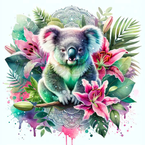 PANEL DRUKOWANY TROPIKALNE ZWIERZĘTA- KOALA PANEL DRUKOWANY TROPIKALNE ZWIERZĘTA- KOALA