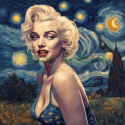 PANEL DRUKOWANY GWIAŹDZISTA NOC - MARYLIN MONROE NR 3