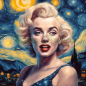 PANEL DRUKOWANY GWIAŹDZISTA NOC - MARYLIN MONROE NR 4