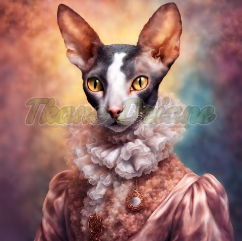 PANEL DRUKOWANY KOT CORNISH REX ARYSTOKRATA NR 5 PANEL DRUKOWANY KOT CORNISH REX ARYSTOKRATA NR 5