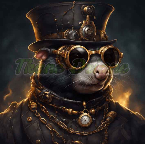 PANEL DRUKOWANY SZCZUR STEAMPUNK NR 23 PANEL DRUKOWANY SZCZUR STEAMPUNK NR 23