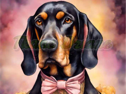 PANEL DRUKOWANY BLACK AND TAN COONHOUND NR 59