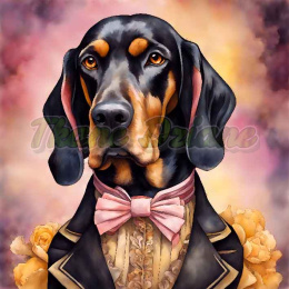 PANEL DRUKOWANY BLACK AND TAN COONHOUND NR 59