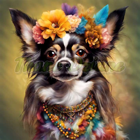 PANEL DRUKOWANY BOHO CHIHUAHUA-STARA BAŚŃ PANEL DRUKOWANY BOHO CHIHUAHUA-STARA BAŚŃ