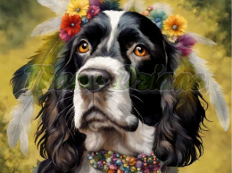 PANEL DRUKOWANY BOHO SPRINGER SPANIEL ANGIELSKI- STARA BAŚŃ