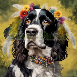 PANEL DRUKOWANY BOHO SPRINGER SPANIEL ANGIELSKI- STARA BAŚŃ