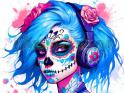 PANEL DRUKOWANY SUGAR SKULL QUINN GIRL NR 1