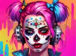 PANEL DRUKOWANY SUGAR SKULL QUINN GIRL NR 2