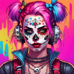 PANEL DRUKOWANY SUGAR SKULL QUINN GIRL NR 2