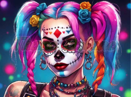 PANEL DRUKOWANY SUGAR SKULL QUINN GIRL NR 3