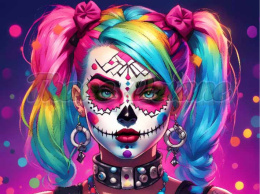 PANEL DRUKOWANY SUGAR SKULL QUINN GIRL NR 5