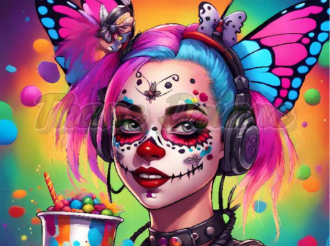 PANEL DRUKOWANY SUGAR SKULL QUINN GIRL NR 6