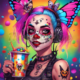 PANEL DRUKOWANY SUGAR SKULL QUINN GIRL NR 6