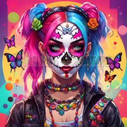 PANEL DRUKOWANY SUGAR SKULL QUINN GIRL NR 7