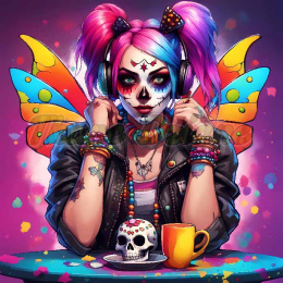 PANEL DRUKOWANY SUGAR SKULL QUINN GIRL NR 9