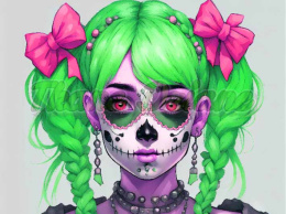 PANEL DRUKOWANY SUGAR SKULL QUINN GIRL NR 11