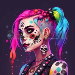 PANEL DRUKOWANY SUGAR SKULL QUINN GIRL NR 12