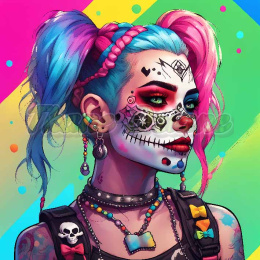 PANEL DRUKOWANY SUGAR SKULL QUINN GIRL NR 13