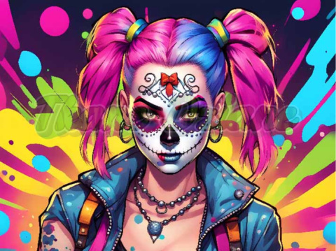 PANEL DRUKOWANY SUGAR SKULL QUINN GIRL NR 16