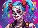 PANEL DRUKOWANY SUGAR SKULL QUINN GIRL NR 19