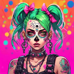 PANEL DRUKOWANY SUGAR SKULL QUINN GIRL NR 20