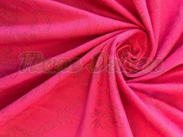 DZIANINA TYPU JEANS RÓŻOWA Z BROKATEM