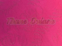 DZIANINA TYPU JEANS RÓŻOWA Z BROKATEM