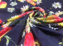 SILKY DRUKOWANY SUPER SOFT KWIATY I ZACHODZĄCE SŁOŃCE NA GRANACIE SILKY DRUKOWANY SUPER SOFT KWIATY I ZACHODZĄCE SŁOŃCE NA GRANACIE