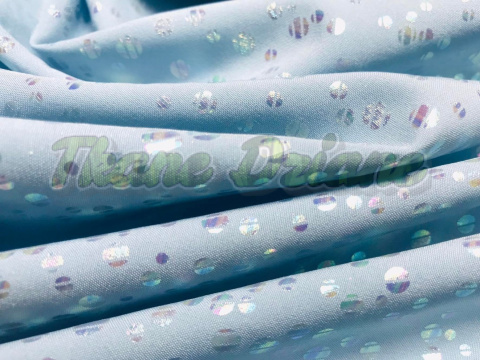 SILKY HOLOGRAFICZNE DUŻE GROCHY NA PASTELOWYM BŁĘKICIE SILKY HOLOGRAFICZNE DUŻE GROCHY NA PASTELOWYM BŁĘKICIE