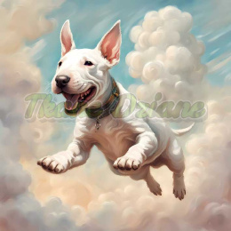 PANEL DRUKOWANY BULL TERRIER W CHMURACH NR 6
