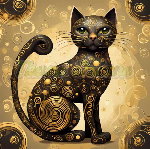 PANEL DRUKOWANY KOT ALA KLIMT NR 17 PANEL DRUKOWANY KOT ALA KLIMT NR 17