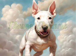 PANEL DRUKOWANY BULL TERRIER W CHMURACH NR 5