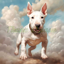 PANEL DRUKOWANY BULL TERRIER W CHMURACH NR 5